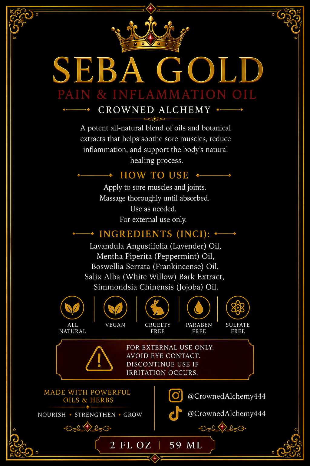 Seba Gold for Pain Relief